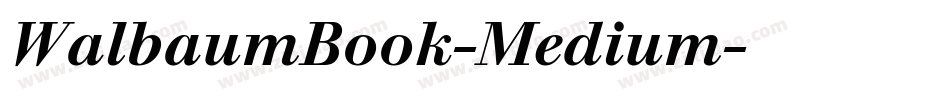 WalbaumBook-Medium字体转换