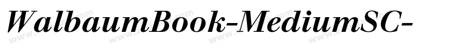 WalbaumBook-MediumSC字体转换