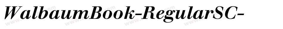 WalbaumBook-RegularSC字体转换