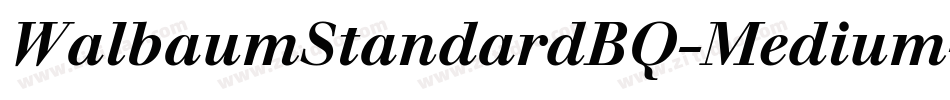 WalbaumStandardBQ-Medium字体转换