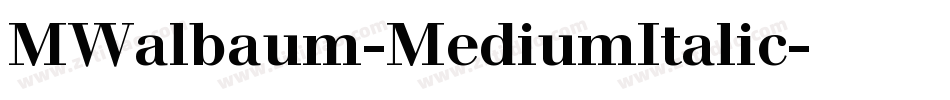 MWalbaum-MediumItalic字体转换