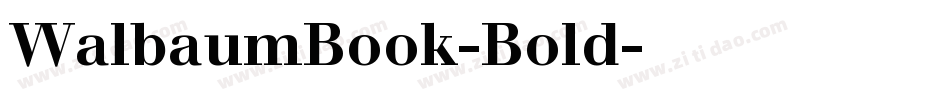 WalbaumBook-Bold字体转换