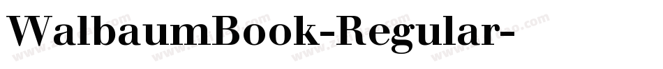 WalbaumBook-Regular字体转换