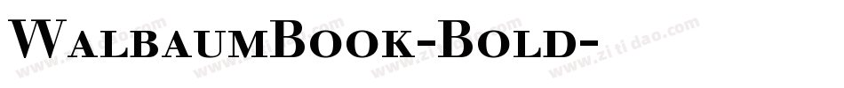 WalbaumBook-Bold字体转换