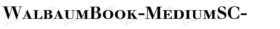 WalbaumBook-MediumSC字体转换