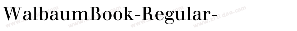 WalbaumBook-Regular字体转换