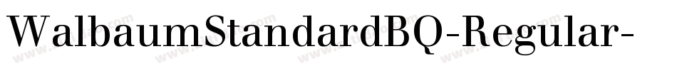 WalbaumStandardBQ-Regular字体转换