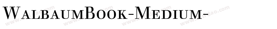 WalbaumBook-Medium字体转换