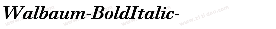 Walbaum-BoldItalic字体转换