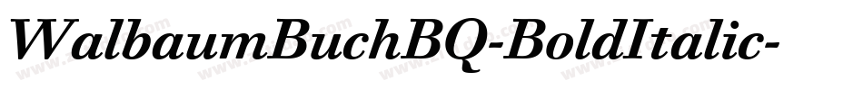 WalbaumBuchBQ-BoldItalic字体转换