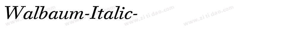 Walbaum-Italic字体转换