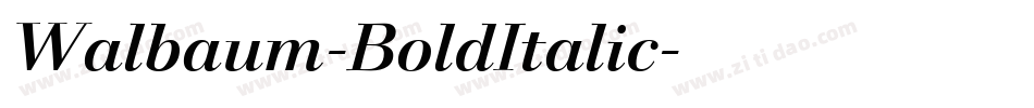Walbaum-BoldItalic字体转换