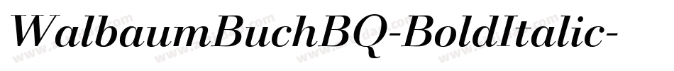 WalbaumBuchBQ-BoldItalic字体转换