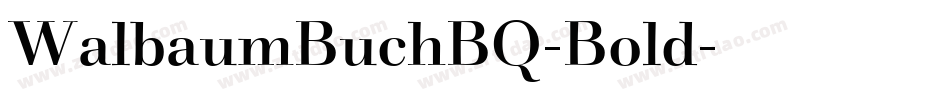 WalbaumBuchBQ-Bold字体转换