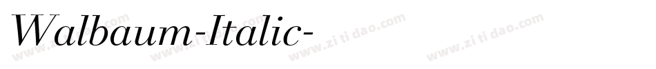 Walbaum-Italic字体转换