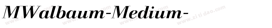 MWalbaum-Medium字体转换