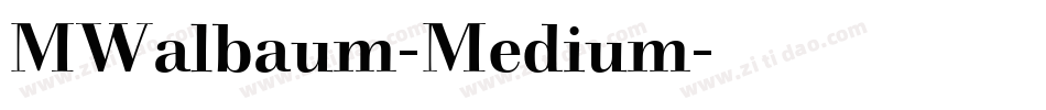 MWalbaum-Medium字体转换