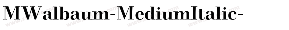 MWalbaum-MediumItalic字体转换