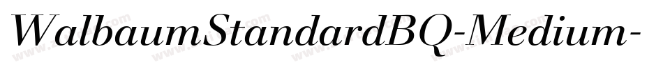 WalbaumStandardBQ-Medium字体转换