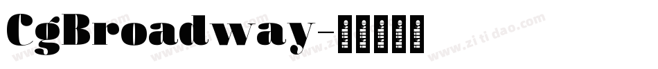 CgBroadway字体转换