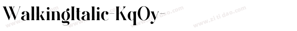 WalkingItalic-Kq0y字体转换