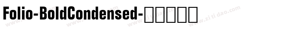 Folio-BoldCondensed字体转换