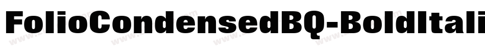 FolioCondensedBQ-BoldItalic字体转换
