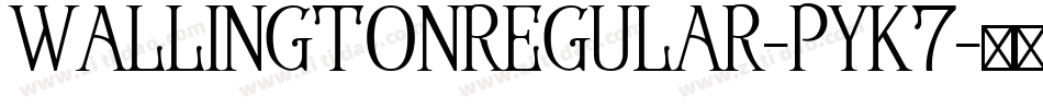 WallingtonRegular-PYK7字体转换