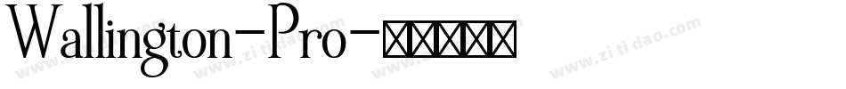 Wallington-Pro字体转换