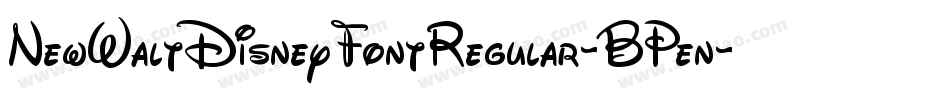 NewWaltDisneyFontRegular-BPen字体转换