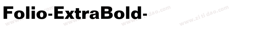 Folio-ExtraBold字体转换