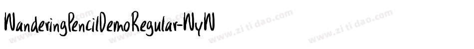 WanderingPencilDemoRegular-WyWJO字体转换
