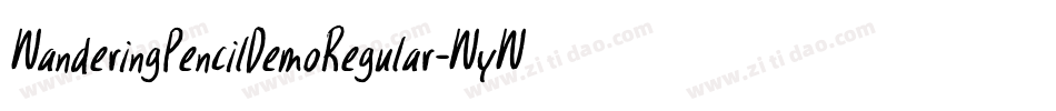 WanderingPencilDemoRegular-WyWJO字体转换
