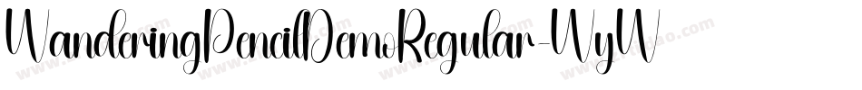 WanderingPencilDemoRegular-WyWJO字体转换