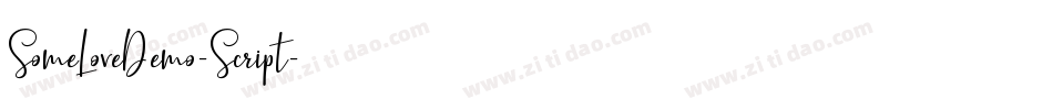 SomeLoveDemo-Script字体转换