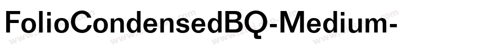 FolioCondensedBQ-Medium字体转换