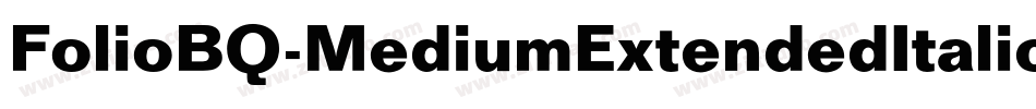 FolioBQ-MediumExtendedItalic字体转换