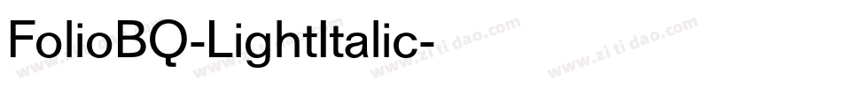 FolioBQ-LightItalic字体转换