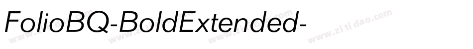 FolioBQ-BoldExtended字体转换