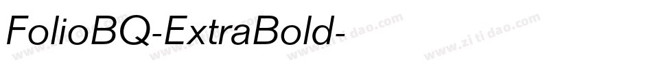 FolioBQ-ExtraBold字体转换