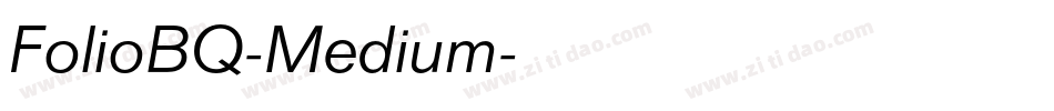 FolioBQ-Medium字体转换