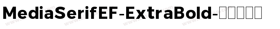 MediaSerifEF-ExtraBold字体转换