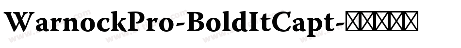 WarnockPro-BoldItCapt字体转换