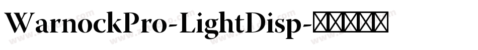 WarnockPro-LightDisp字体转换