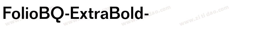 FolioBQ-ExtraBold字体转换
