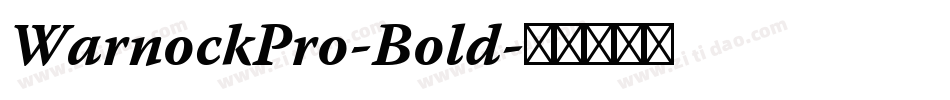 WarnockPro-Bold字体转换
