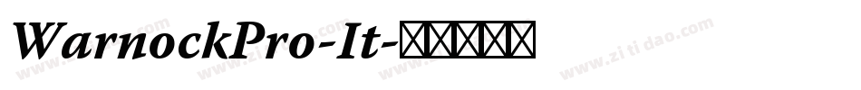 WarnockPro-It字体转换