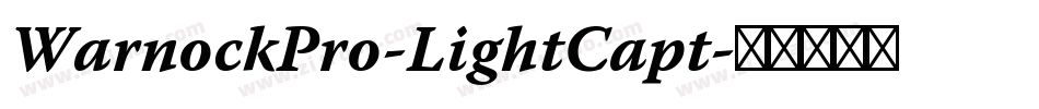 WarnockPro-LightCapt字体转换