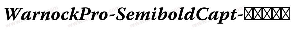 WarnockPro-SemiboldCapt字体转换