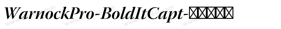 WarnockPro-BoldItCapt字体转换